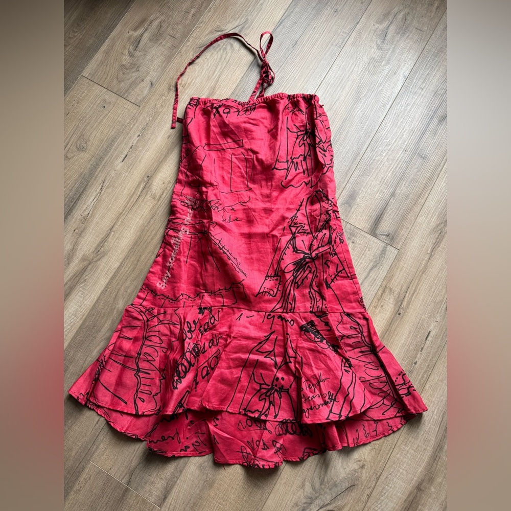 Desigual Red Patterned Women's Dress, size 40